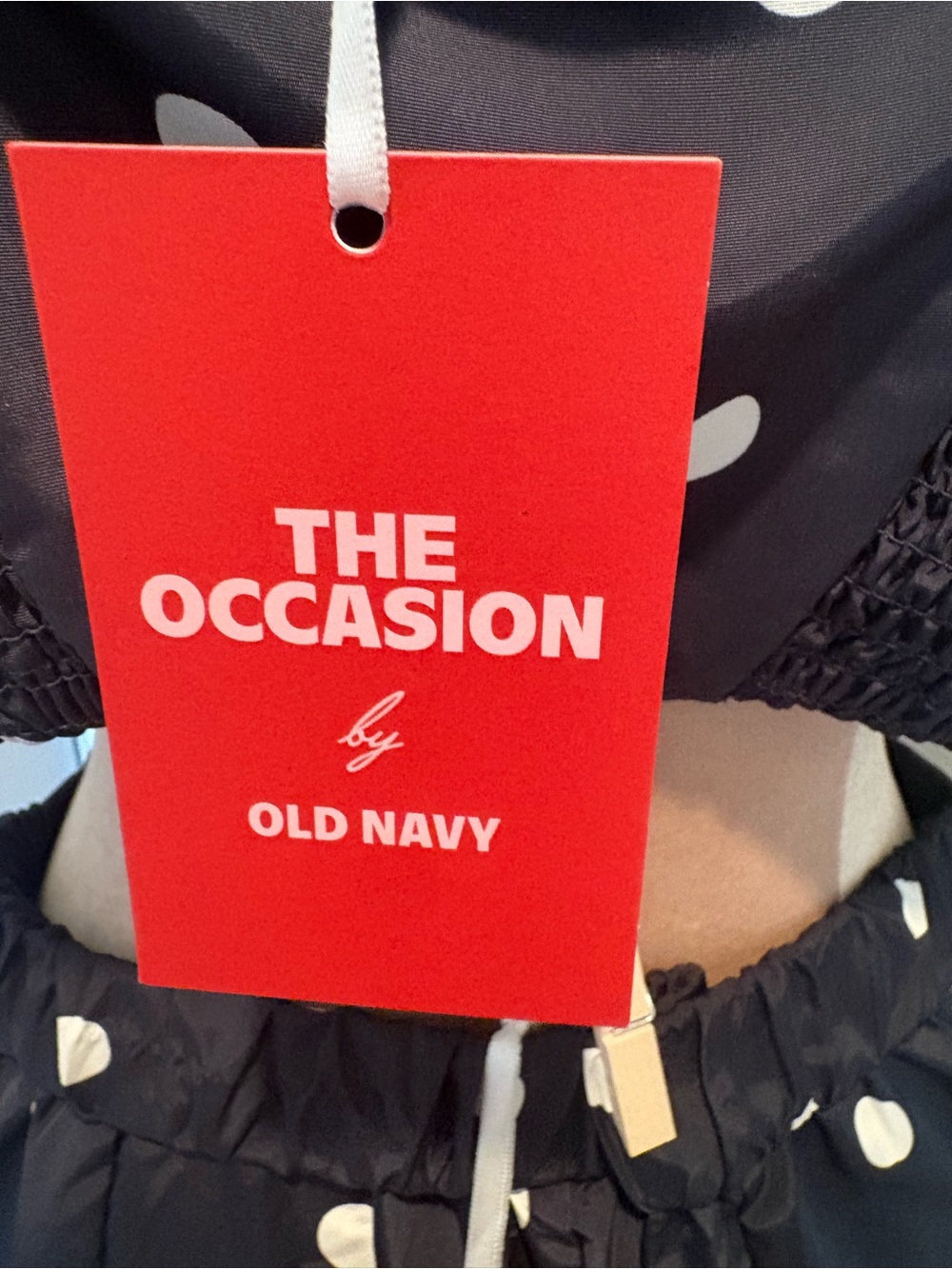 NWT The Occasion by Old Navy Blue & White Polka Dot Taffeta Maxi Skirt MP - Picture 5 of 9